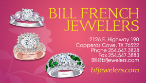 Diamonds Copperas Cove 254-547-3828 Bill French Jewelers